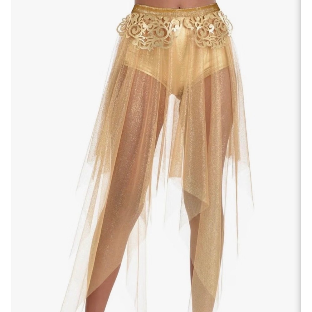 Gold Gladiator Overskirt Costume SZ L/XL Gold Excellent Wonder Woman Trojan syle